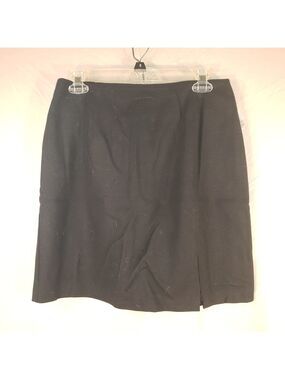 Ilyse Hart Ltd Elegant Black 100% Wool Mini Skirt - 12